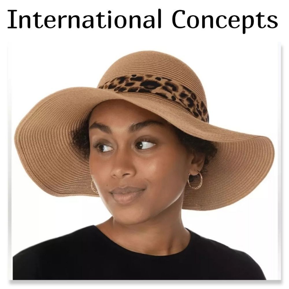 NWT INC Leopard Floppy Hat